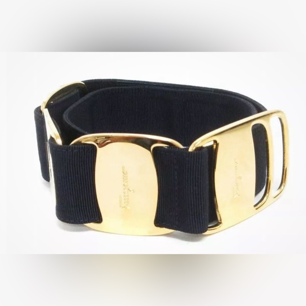 Elegant Black and Gold Belt